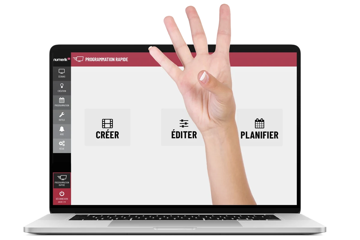 Programmation rapide d’un contenu Numerik.tv en quatre clics