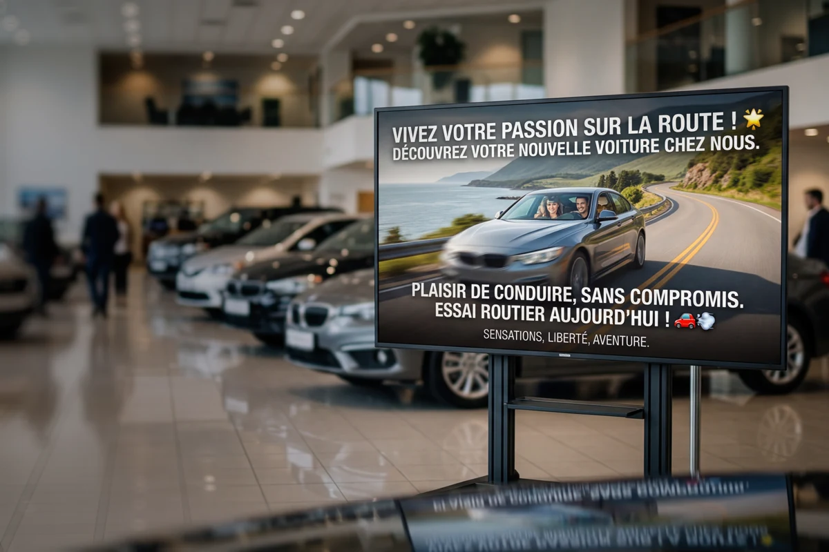 Affichage numérique dans un commerce de détail