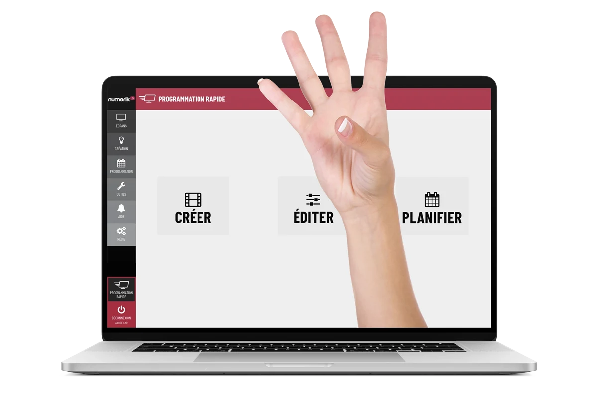 Programmation rapide en quatre clics dans Numerik.tv